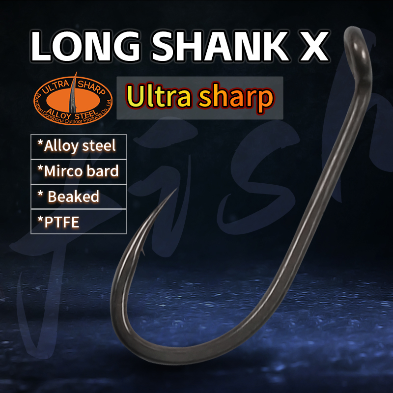 Fishing Hook Assortment - 10pcs Carp Fishing Hook Long Shank