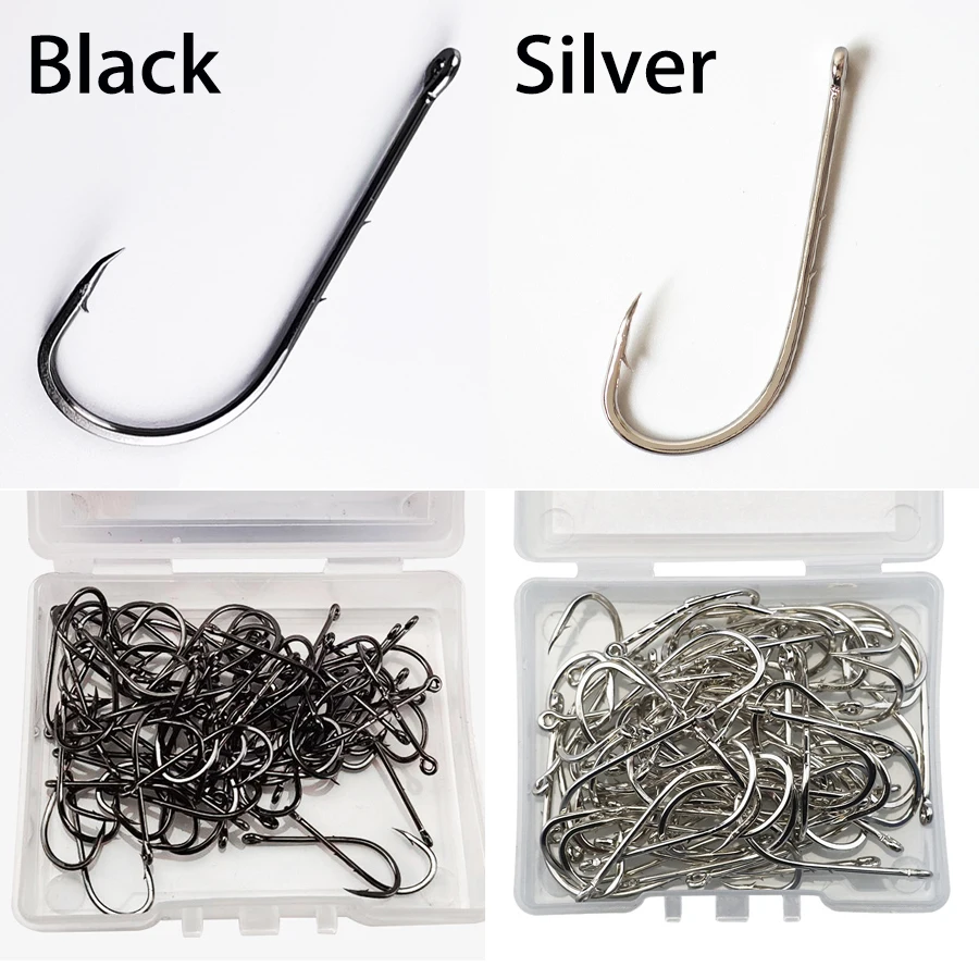 Fishing Hooks 100Pcs Baitholde - огляд і ціна Fishing Hook Offset