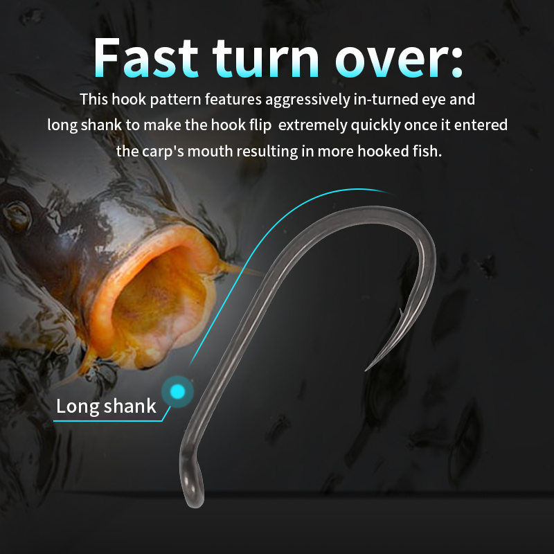10pcs Carp Fishing Hook Long S - огляд і ціна Fishing Hook Assortment